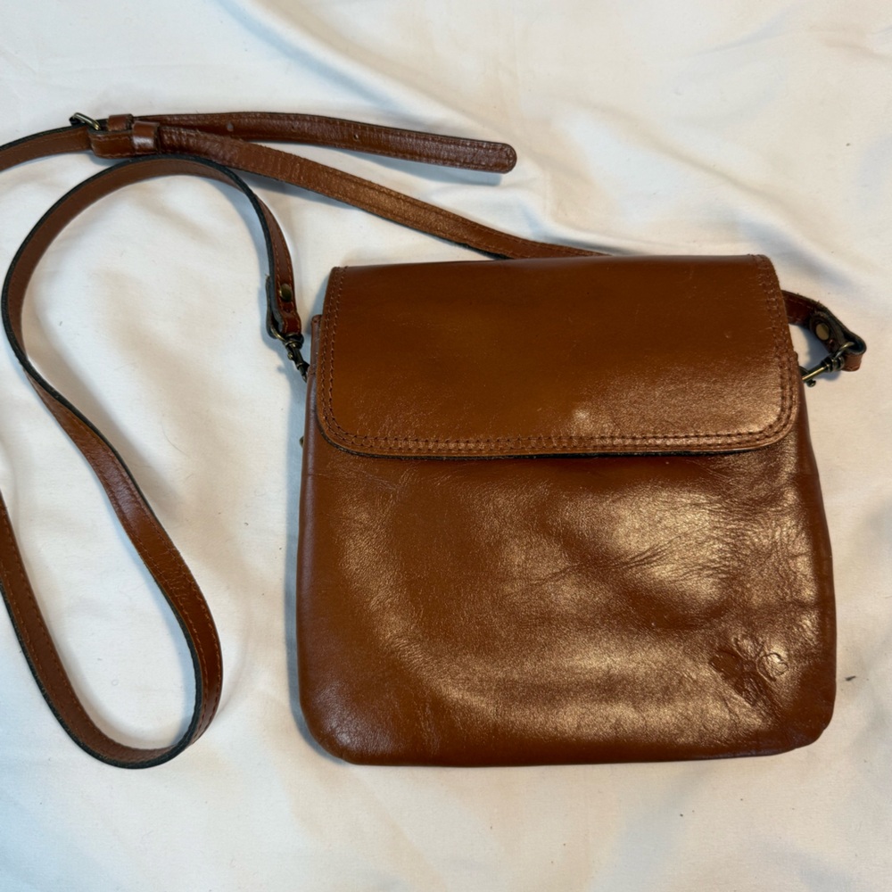 Patricia Nash Brown Leather Crossbody Bag